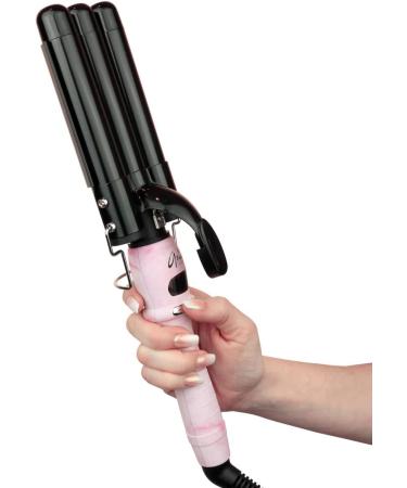 Waver 3 Barrel Curling Iron Hair Waver | Adjustable to 430 Degrees | Auto Shut Off | 25mm Ceramic Crimper | LCD Display | Triple Hair Curler - Buy Online on GoSupps.com