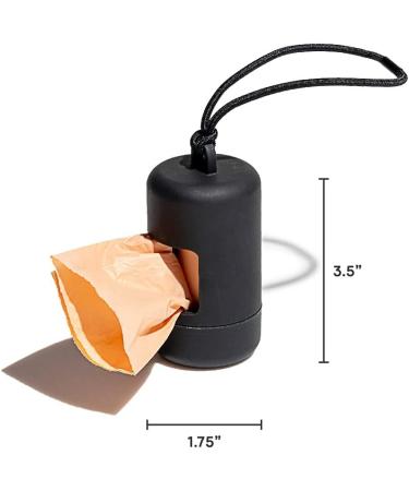 Wild One Dog Poop Bag Holder & Dispenser | Leak Proof & Easy Twist Top | Includes 1 Roll | Black - Buy Online on GoSupps.com