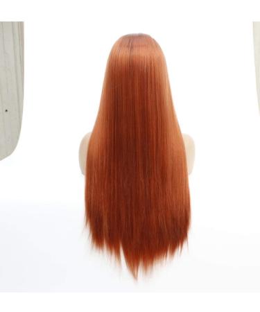 Buy Bghjue n Orange Long Straight Synthetic Wig for Women - Heat Resistant Left Side Parting High Density Replacement Hair - Buy Online on GoSupps.com