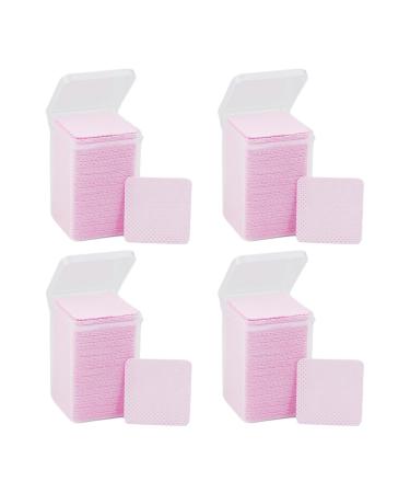 AUklOPVZZ 4set Nail Polish Remover Pads Simple Cleaning Non-woven Quick And Efficient Cotton Absorbent Soft Nail Cleaning Wipes pink
