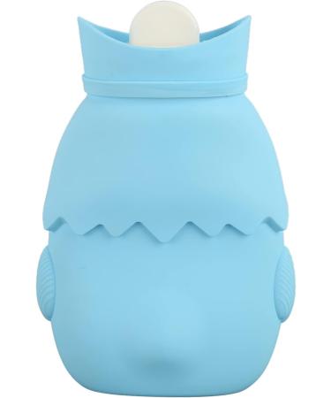 Hot Water Bag - Cute Owl Shape 400ml Leak-proof & Waterproof Injection Hot Water Bottle for Hot Compresses - Portable Light Blue - Buy Online on GoSupps.com