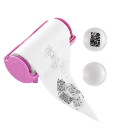 DRESSOOS Nail Stamping Plates Nail Art Accessories Nail Art Stamper Manicures Tools Nail Stamping Kit Nail Beauty Tools Clear Nail Stamper Diy Nail Stamper Nail Set Nail Polish 11.5X6CM Pink