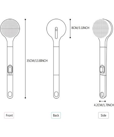 Long Handle Shower Brush with Soft Bristles and Soap Dispenser - Blue | Exfoliating Body Scrubber for Men and Women - Buy Online on GoSupps.com