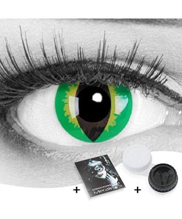 Buy Green Dragon Colored Cat Contact Lenses - Fun Carnival & Halloween 2023 - Free Lens Tank -1.50 Diopters - Buy Online on GoSupps.com