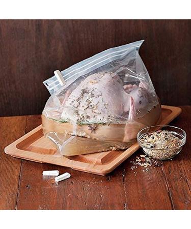 Extra Large Turkey Brine Bags (2 Pack) 22x23 - Heavy Duty Double Zipper - Hold Up to 25 lb - Thanksgiving Day Turkey Brine Kit - Buy Online on GoSupps.com
