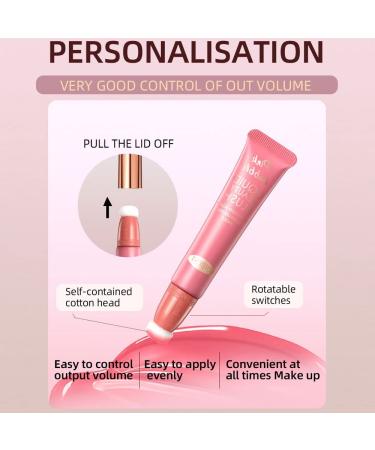 SWETIYOU Blush Beauty Wand - Liquid Blush with Cushion Applicator for Natural Dewy Finish - Long-Wearing Lightweight Blendable Rouge Stick (Orange Pink) - Buy Online on GoSupps.com