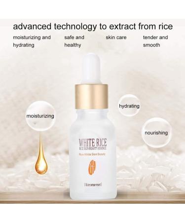 Facial Serum Essence White Rice Skin Care Deep Moisturizing High Hydrating Skin Nourish Face Dark Spot Correction Liquid Anti-Aging Firming Smooth Skin 15ml - Buy Online on GoSupps.com