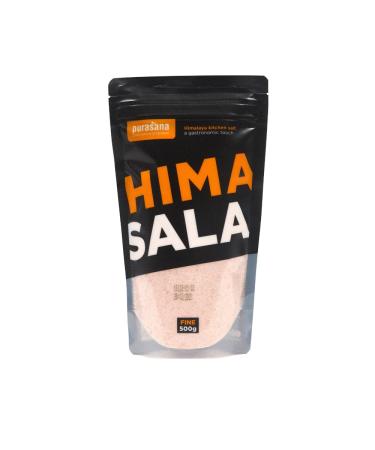 Purasana Sel Rose de l Himalaya Fin 100% Naturel & Non Raffin Riche en Min raux Recharge de 500 g Id al pour Assaisonnement & Cuisine Sel Rose de l'Himalaya 500g