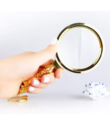 6 Times Handheld HD Magnifier Old Man Hand Reading 90mm Optical Glass Lens Plate