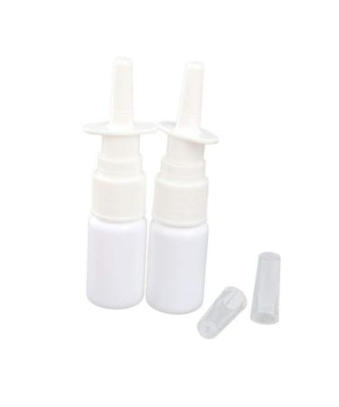 30ML Empty Plastic Nasal Fine Mist Spray Bottle Pump Sprayer with Cap-White