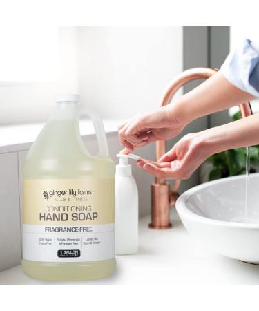 Ginger Lily Farms Club & Fitness Conditioning Liquid Hand Soap Refill - 100% Vegan & Cruelty-Free - Fragrance Free - 1 Gallon - Buy Online on GoSupps.com