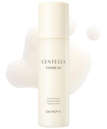 DR.PEPTI Centella Toner EX - Korean Face Toner with Hyaluronic Acid Peptides Niacinamide - Soothing Moisturizing for Dry Sensitive Skin - Milky Serum Formula 6.09 fl.oz.