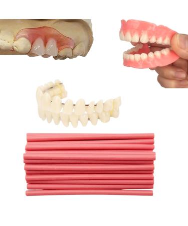 Denture Material Kit for Repair Missing Teeth or DIY Full Denture Fake Teeth (Gum Material and Resin Teeth)