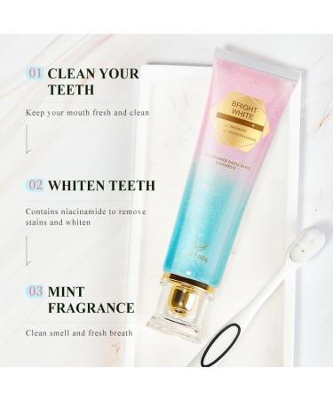 Easilyous Bright White Toothpaste Strictrigid Niacinamide Whitening Toothpaste Bright White Fresh Breath Toothpastes Remove Tooth Stains (1PCS) - Buy Online on GoSupps.com