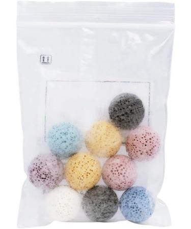Nbeads 10pcs Natural Lava Perfume Pearls | No Hole Colored Lava Stones for Essential Oils & Harmony Ball Necklaces - Uncrapped 15.5-16mm - Buy Online on GoSupps.com
