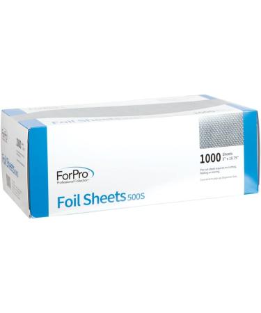ForPro Embossed Foil Sheets 500S  Aluminum Foil  Pop-Up Foil Dispenser  Hair Foils for Color Application and Highlighting Services  Food Safe  5 W x 10.75 L  1000-Count 1000-Count Dispenser - Buy Online on GoSupps.com