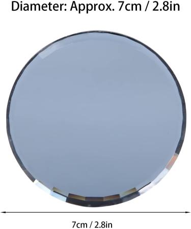 Luroze Nail Art Pallets & Mirrors - 7.1cm Color Mixing Glass Display Tools for Women & Girls | Black Makeup Plates & Photography Props - Buy Online on GoSupps.com