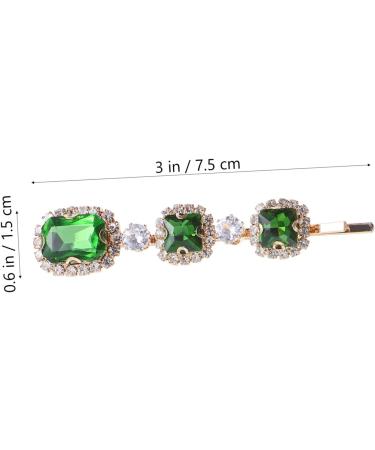 Healeved 3 Sets Crystal Pearl Hair Clip Bridal Hairpins Headdress Girl Hair Barrette Bridal Hair Clip Green Rhinestones Alligator Hair Clips Hair Pin Women Hair Accessories Alloy - Buy Online on GoSupps.com