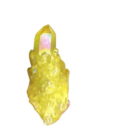 Natural Crystal Rough Gift Natural Clear Crystal Titanium Yellow Quartz Stone Halo Crystal Cluster Decoration (Size : 1000g)