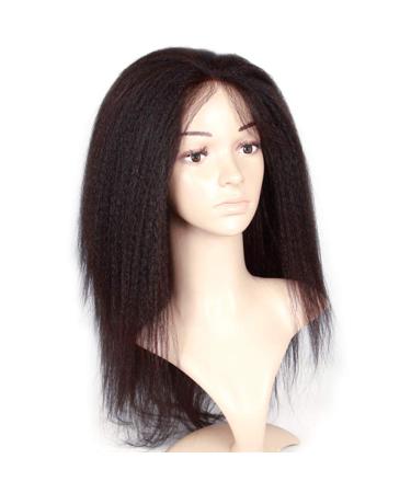 QQ qq wigs Real hair long kinky Stront Lace Front Wigs Pre Plucked 13 * 5 with curly bob wigs for black women gluely natural black hair 150% density 22inch