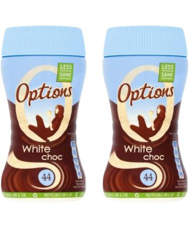 Options White Hot Chocolate 220g - 2 Pack | White Chocolate Flavoured Instant Hot Drink. - Buy Online on GoSupps.com