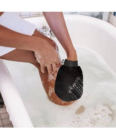 4 PCS Exfoliating Gloves Exfoliation Scrubbing Mitt Black Deep Body Exfoliating Glove Dead Skin Remover Shower Body Scrub Gloves for Women and Men Ingrown - Buy Online on GoSupps.com