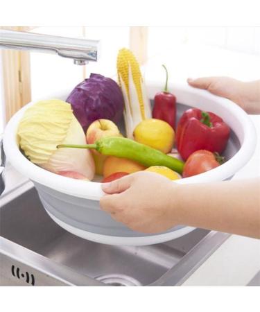 Portable Folding Wash Basin Household Plastic Laundry Tub Wash Vegetable Washing Folding Basins Kitchen Bath Foot Fold Bucket (Blue XL) Lofty Ambition Pink X-Large - Buy Online on GoSupps.com