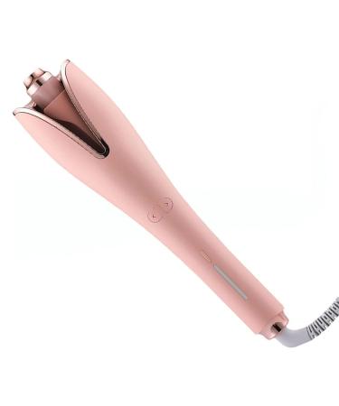 YUENTOEN Curling Iron Hair Curlers Automatic Curling Wand Hair Waver 4 Temps Fast Heating Spin Iron Hair Tools for Hair Styling-Pink