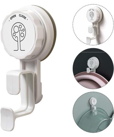 HONMEET Suction Cup Hook Coat Hook Key Holder for Wall Traceless Hooks Bathroom Hooks Bathroom Wash Pot Lid Holder Plastic Sucker Pads Storage Hooks Punch- Hook Tub White Washbasin Abs - Buy Online on GoSupps.com