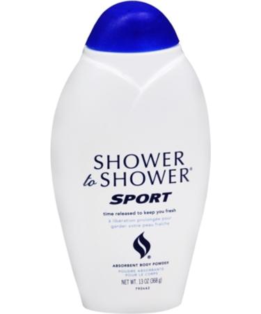 SHOWER TO SHOWER Body Powder Sport 13 oz (Pack of 2)