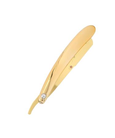Premium Gold Stainless Steel Men's Hand Razor for Barbers & Home Use - No Blade Included - Buy Online on GoSupps.com