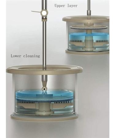 Floor Cleaning Type Flat Mop Dust Mop Hands Free Washing Rotating Flat Lazy Round Flat Single Bucket Home Household One One Single Bucket Lazy Khki - Buy Online on GoSupps.com