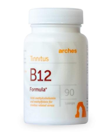 Arches Tinnitus B12 Formula  Methylfolate 400 mcg Methylcobalamin 1000 mcg 90 Lozenges 3 Month Supply