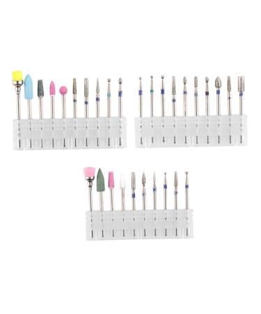 minkissy 3 Sets Nail Polisher Nail Drills for Acrylic Nails Professional Manicure Nail Drill Bits Power Tools Manicure Trimming Polishing Heads Efficient Alloy Tungsten Steel Tapa