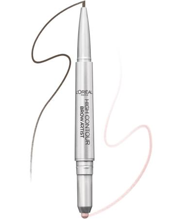 L'Oreal Paris High Contour Brow Pencil & Highlighter Duo - Brunette, Pack of 1 - Buy Online on GoSupps.com