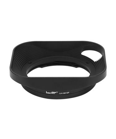 Haoge LH-VM13P Square Metal Lens Hood for Voigtlander 35mm f2 Ultron Aspherical Vintage Line VM, 21mm f3.5 Color Skopar Aspherical VM, 35mm f2.5 Color Skopar Pancake II VM Replace LH-12 LH-11 LH-4N Square - Hollow Out Designed