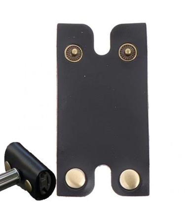 Leather Razor Head Cover Portable Shaver Head Protective Case Durable Safety Razor Protector for Travel Accessories Black