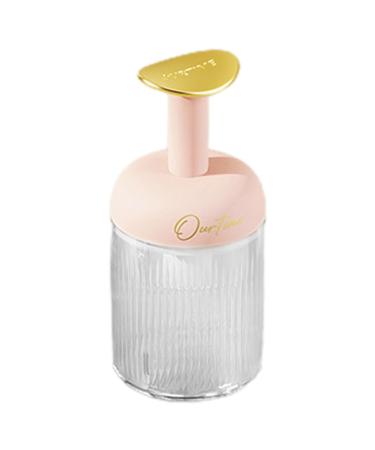 Face Wash Foam Maker - Transparent Manual Facial Cleanser Foamer Type Rotating Foam Maker - Skincare Cleaner Tools for Deep Cleansing Detachable Facial Cleansing Tools Pink