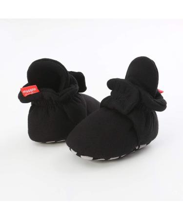 LACOFIA Baby Anti-Slip Soft Sole Slipper Booties - Size 6-12 Months - Black - Buy Online on GoSupps.com