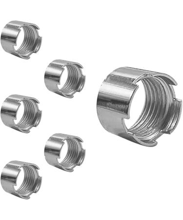 6 Pack 510 Thread Magnetic Ring Adapter Connector (Silver)