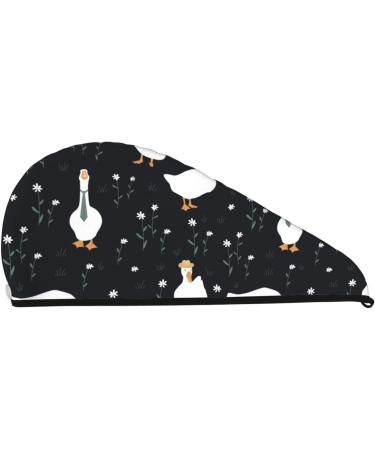 Fashionable Goose Microfiber Hair Towel - Soft Super Absorbent Coral Velvet Wrap for Long Curly & Thick Hair - Buy Online on GoSupps.com