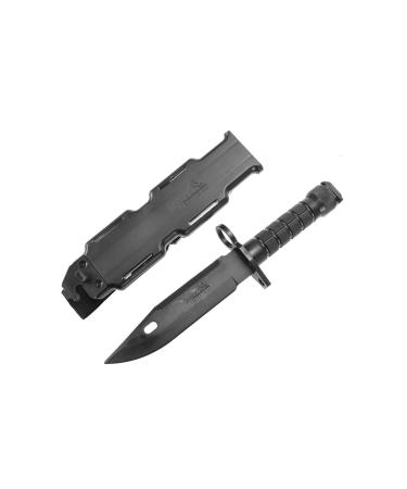 Lancer Tactical M9 Santoprene Rubber Blade Bayonet Lightweight Compact Disarm Trainer Knife Scale Replica ABS Anti-slip Handle w/Sheath(Black)