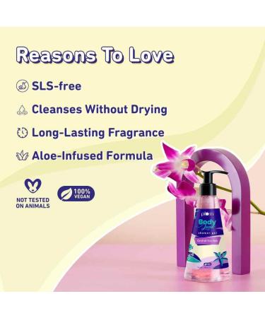 Pl.um BodyLovin Orchid-You-Not Shower Gel | SLS-Free Body Wash for Women | Nourishing Aloe Infused Cleanser | Long Lasting Floral Fragrance | 240 ml - Buy Online on GoSupps.com