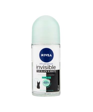 Nivea Invisible Black & White Fresh Anti-Perspirant Roll-On Deodorant -6 Pack