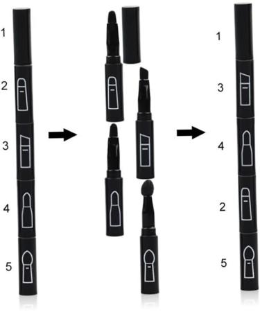 1PC 4 In 1 Premium Detachable Brush Multi-Sections Cosmetic Makeup Brush Lip Brush Eyeshadow Brush Eyebrow Brush Portable Travel Makeup Brush Kit(Black) retractable makeup brush - Buy Online on GoSupps.com