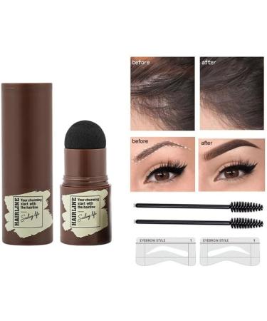 Eyebrow Powder Stick Eyebrow Stamp One Step Eyebrow Stamp Shaping Kit Long Lasting Eyebrow Makeup Eyebrow Powder Tool Set (dark gray) - Buy Online on GoSupps.com