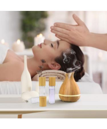 10ml Glass Roll On Bottles - 10 Pack Essential Oil & Perfume Roller Bottles with Stainless Steel Roller Ball & Bamboo Lids | International Shipping - Buy Online on GoSupps.com