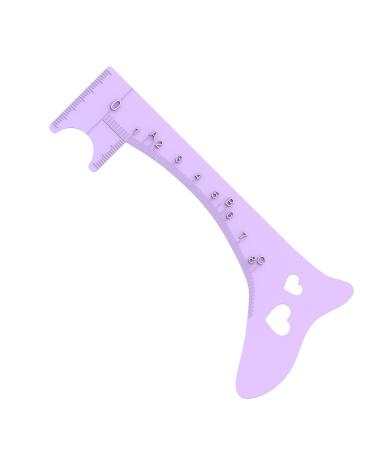 Brow Mapping Ruler Eye Brow Stencils for Women - Eyebrow Shaping Ruler Eye Makeup Aid Brow Measuring Tool for Beginners Eye Liner Eyelash Eyebrow Purple