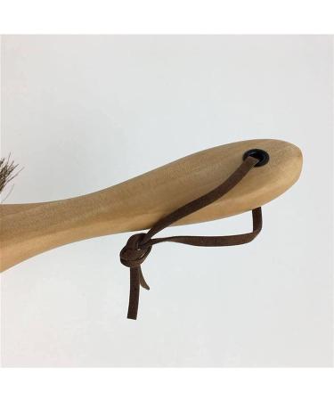 Shoe Brush Polish Wood Handle Real Hair Brush Cleaning for Leather Boots Shoes Cleaner Care Shoe Brush Brush Onecolor - Buy Online on GoSupps.com