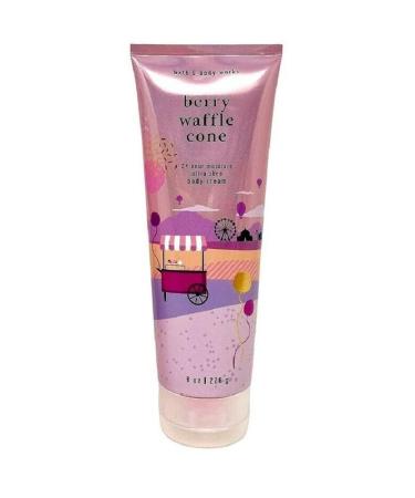 Bath & Body Works Berry Waffle Cone Signature Collection Ultra Shea Body Cream 8 Ounce (Berry Waffle Cone)